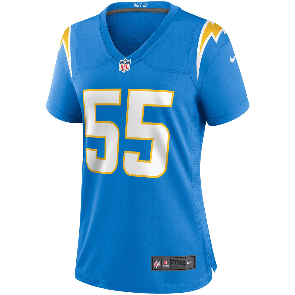 Women's Los Angeles Chargers Junior Seau Game Retired Player Jersey Powder Blue