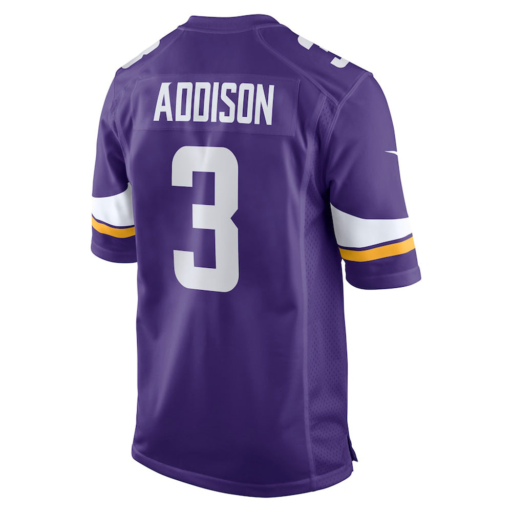Men's Minnesota Vikings Jordan Addison Game Jersey - Purple