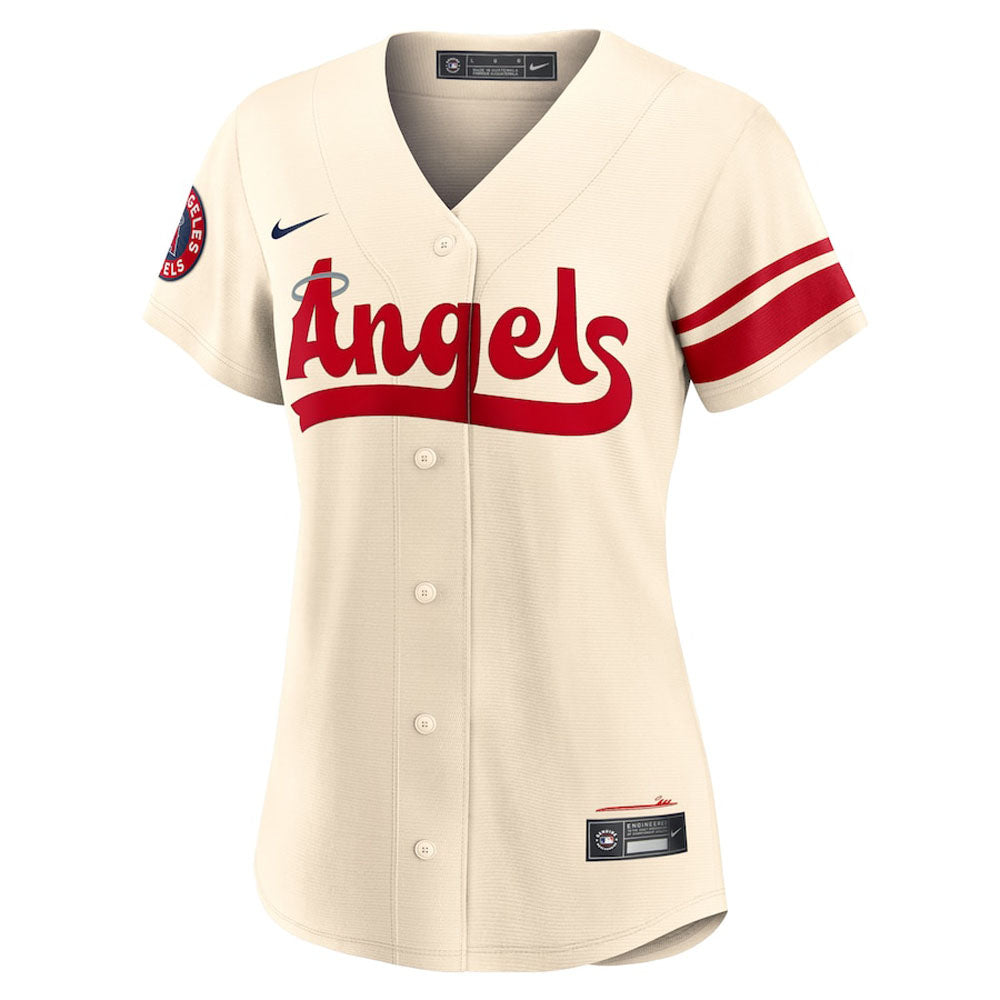 Women's Los Angeles Angels Mike Trout City Connect Replica Jersey - Cream