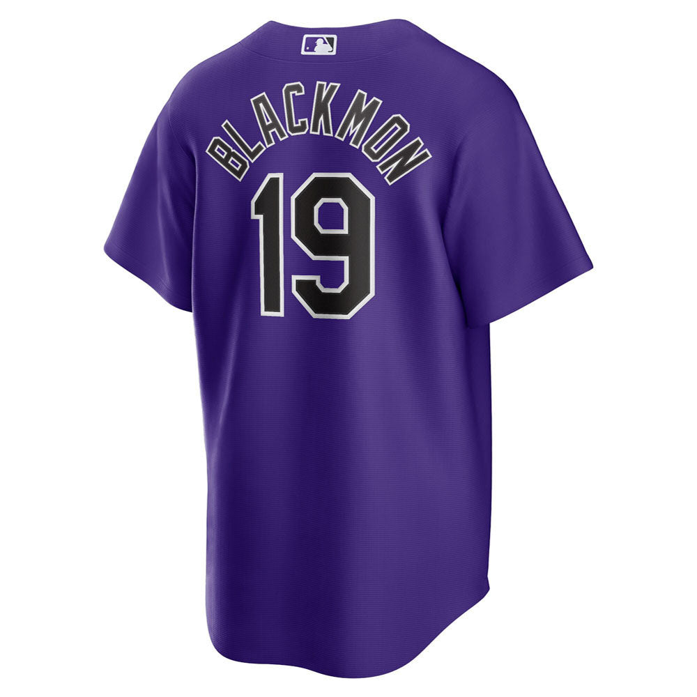 Men's Colorado Rockies Charlie Blackmon Alternate Player Name Jersey - Purple