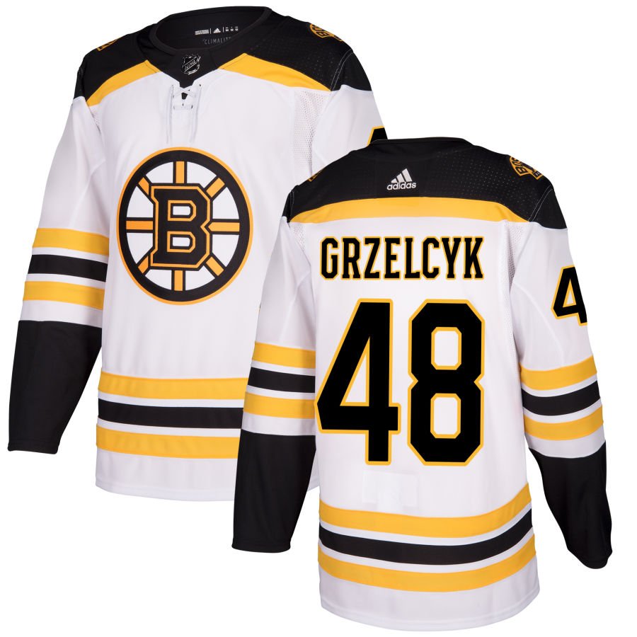 Boston Bruins #48 Matt Grzelcyk White Away Jersey
