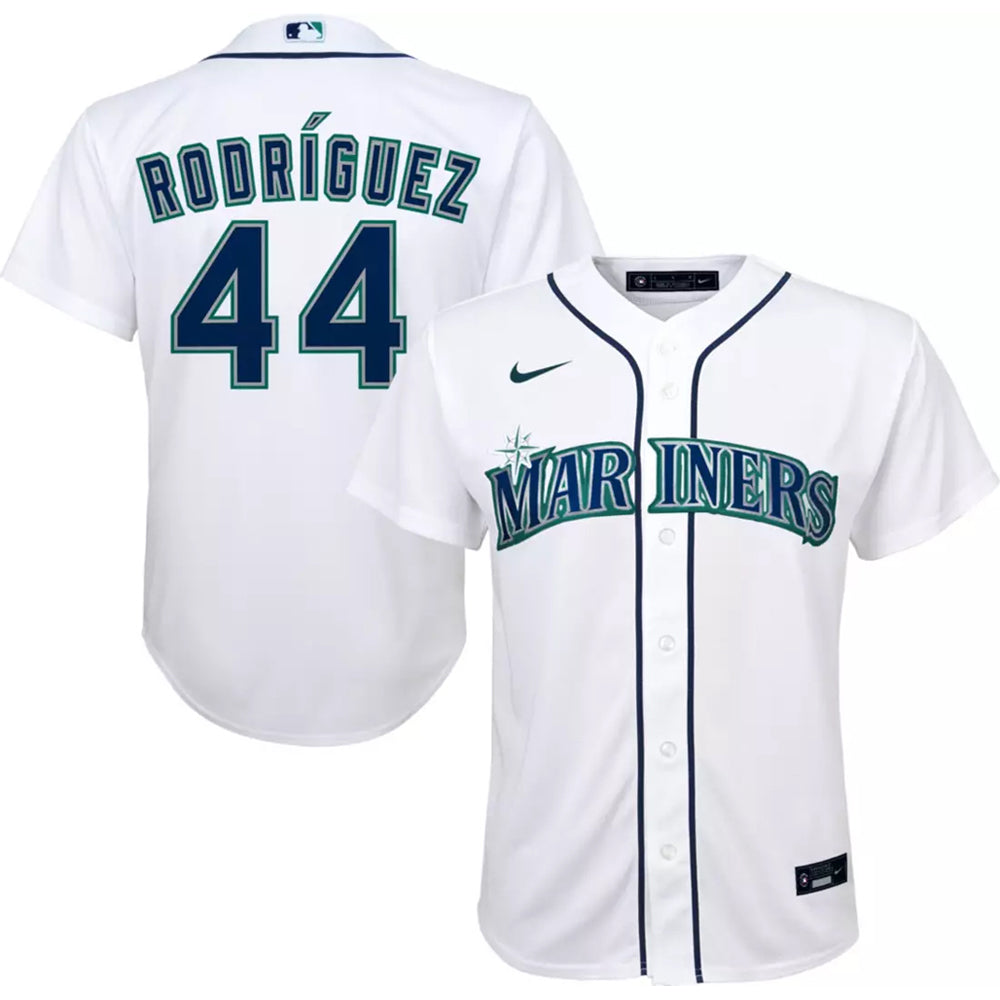 Youth Seattle Mariners Julio Rodriguez Cool Base Replica Home Jersey - White